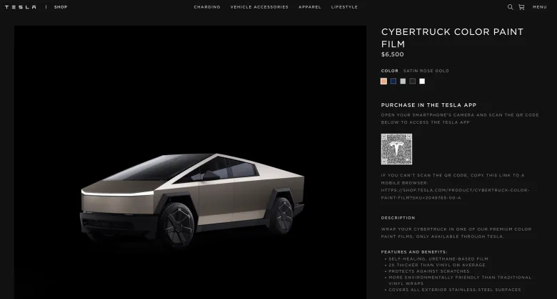 Tesla Cybertruck new colors image 1